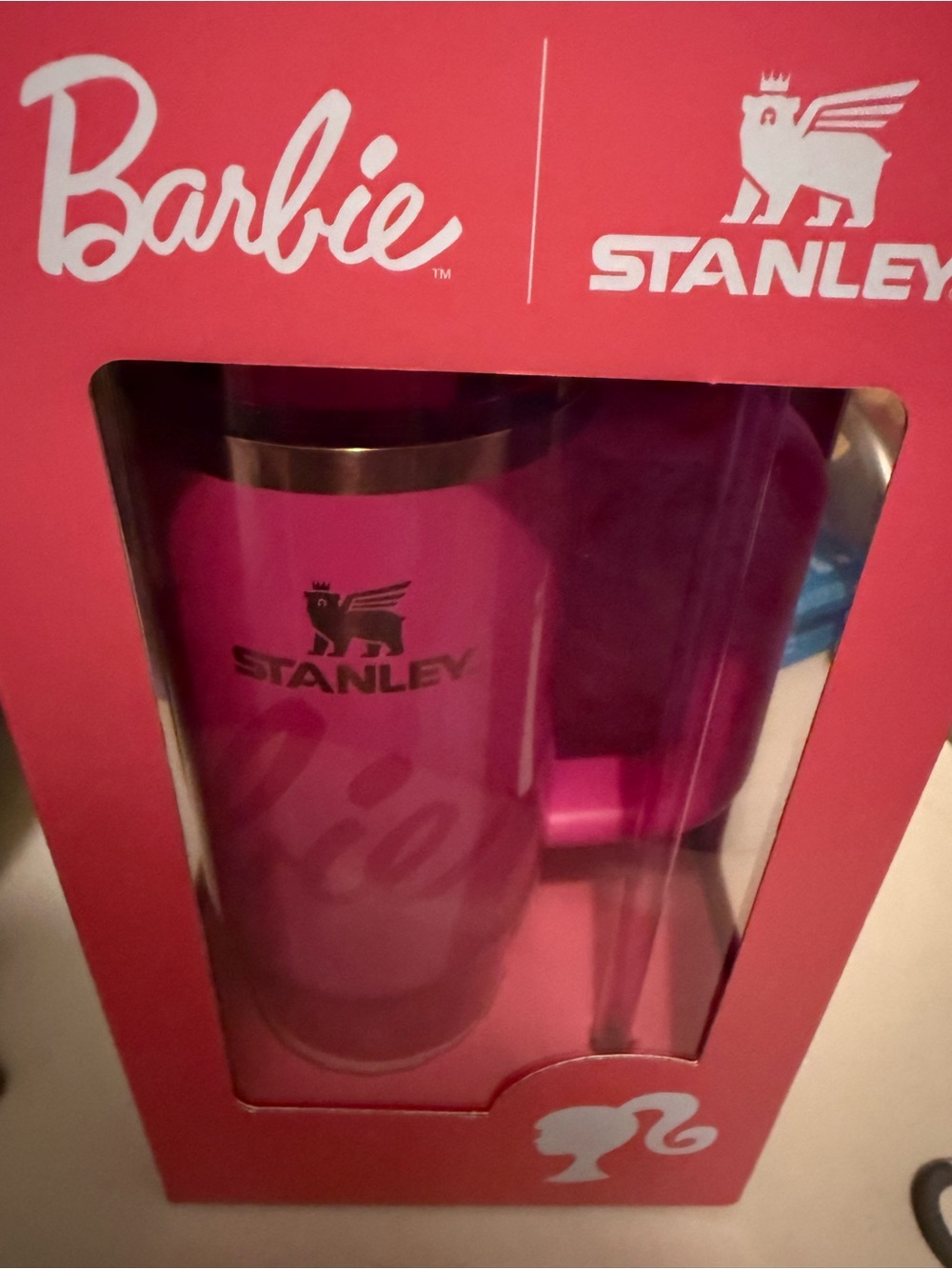 Stanley Pink Travel Tumbler with Barcode Label